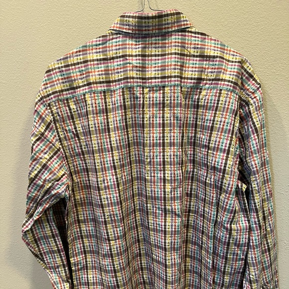 Robert Graham Mens Button Striped Shirt Size XL/TG Multicolored - Picture 4 of 12
